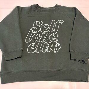 Brunette The Label Black 'Self Love Club' Kids Sweatshirt